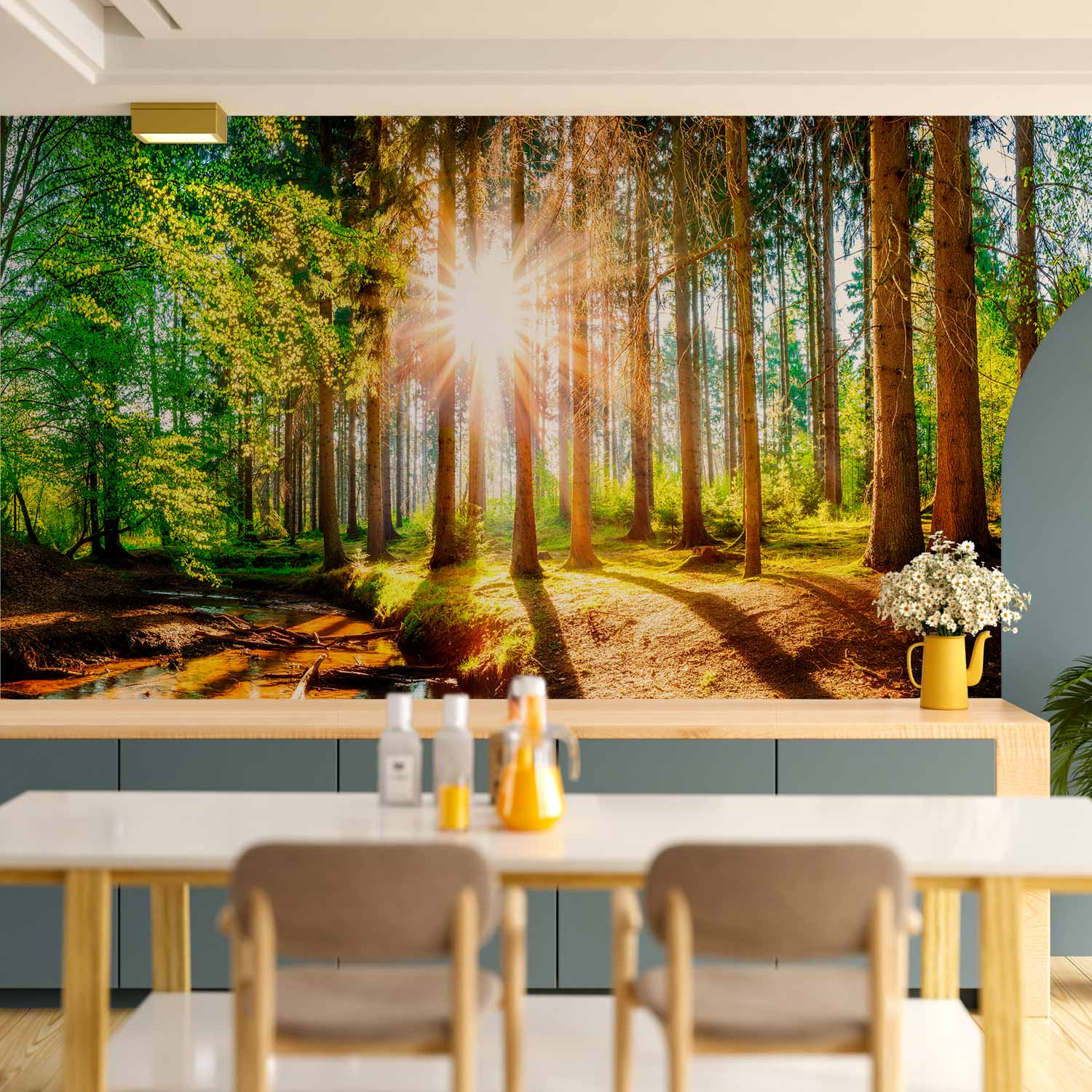 Forest River Landscape Wall Mural