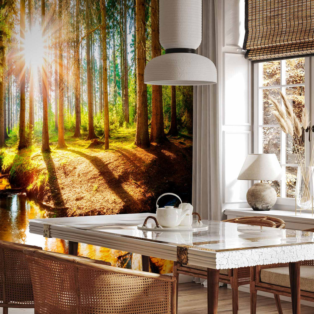Forest River Landscape Wall Mural
