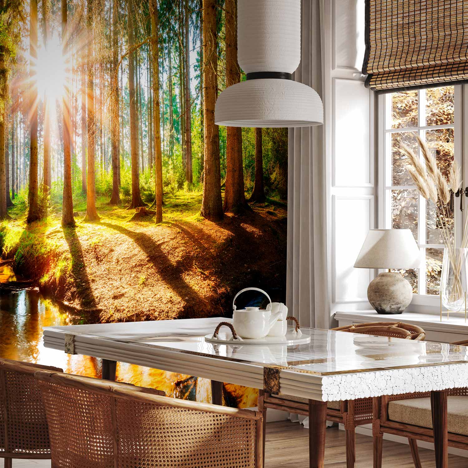 Forest River Landscape Wall Mural