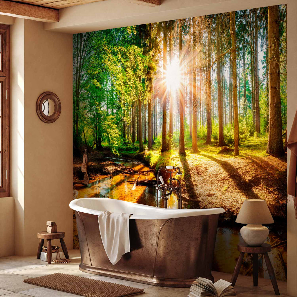 Forest River Landscape Wall Mural