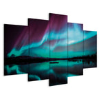 Night Lake Sky Landscape Canvas Print