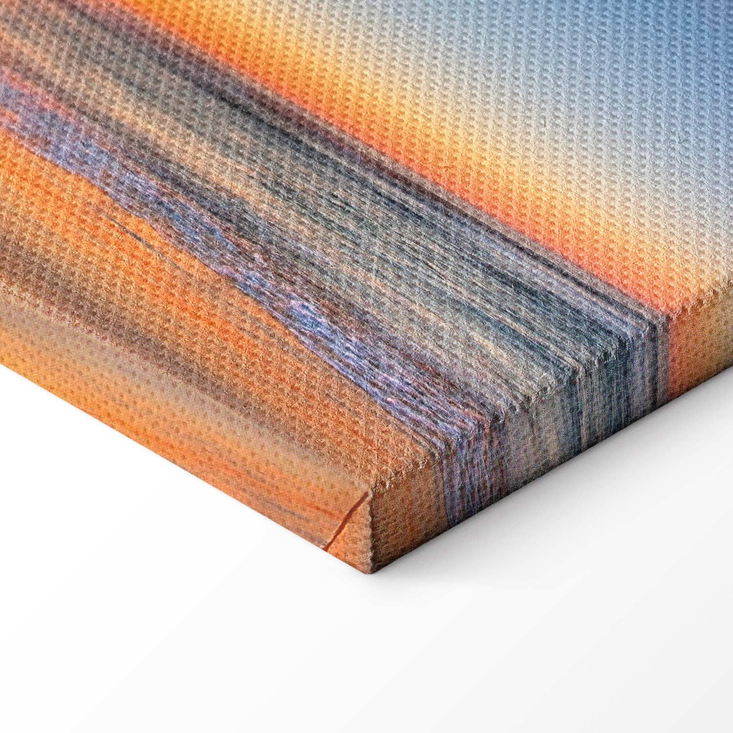 Sea Waves and Stone Narrow Canvas Print