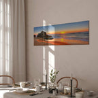 Sea Waves and Stone Narrow Canvas Print