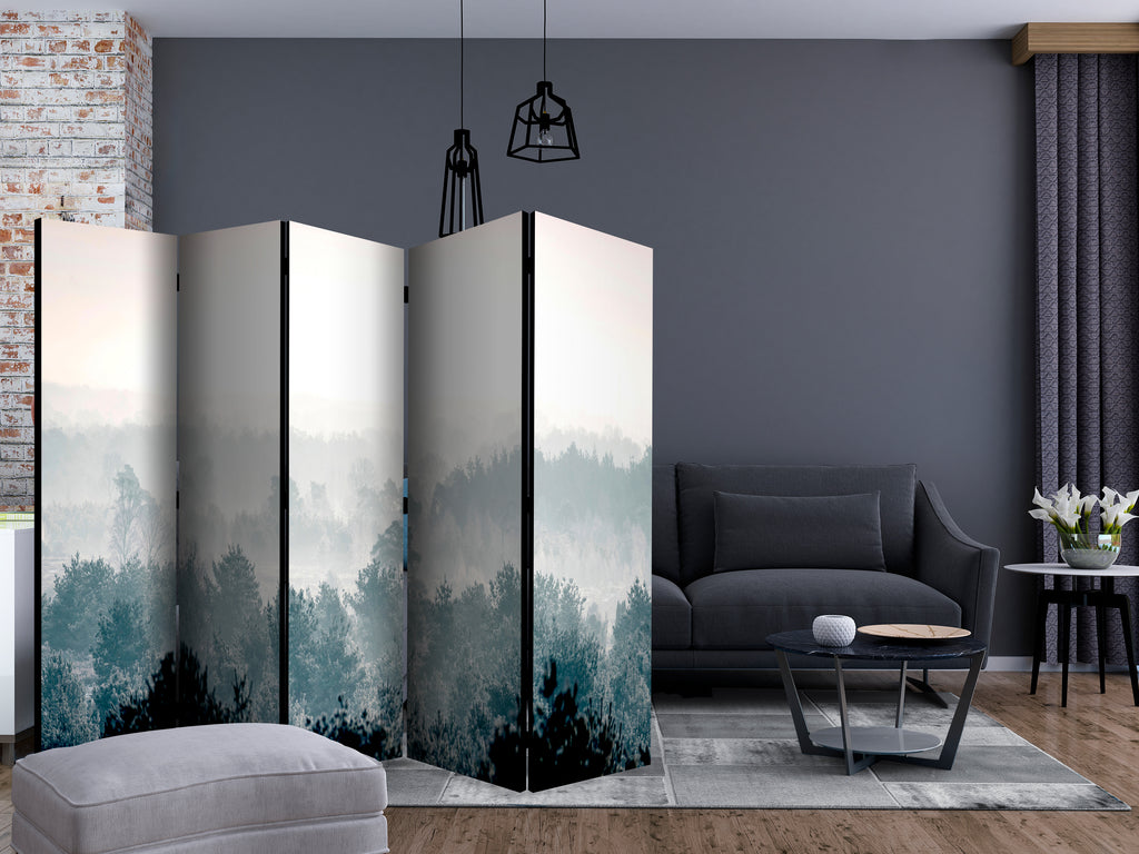 Winter Forest Landscape 5-Panel Room Divider