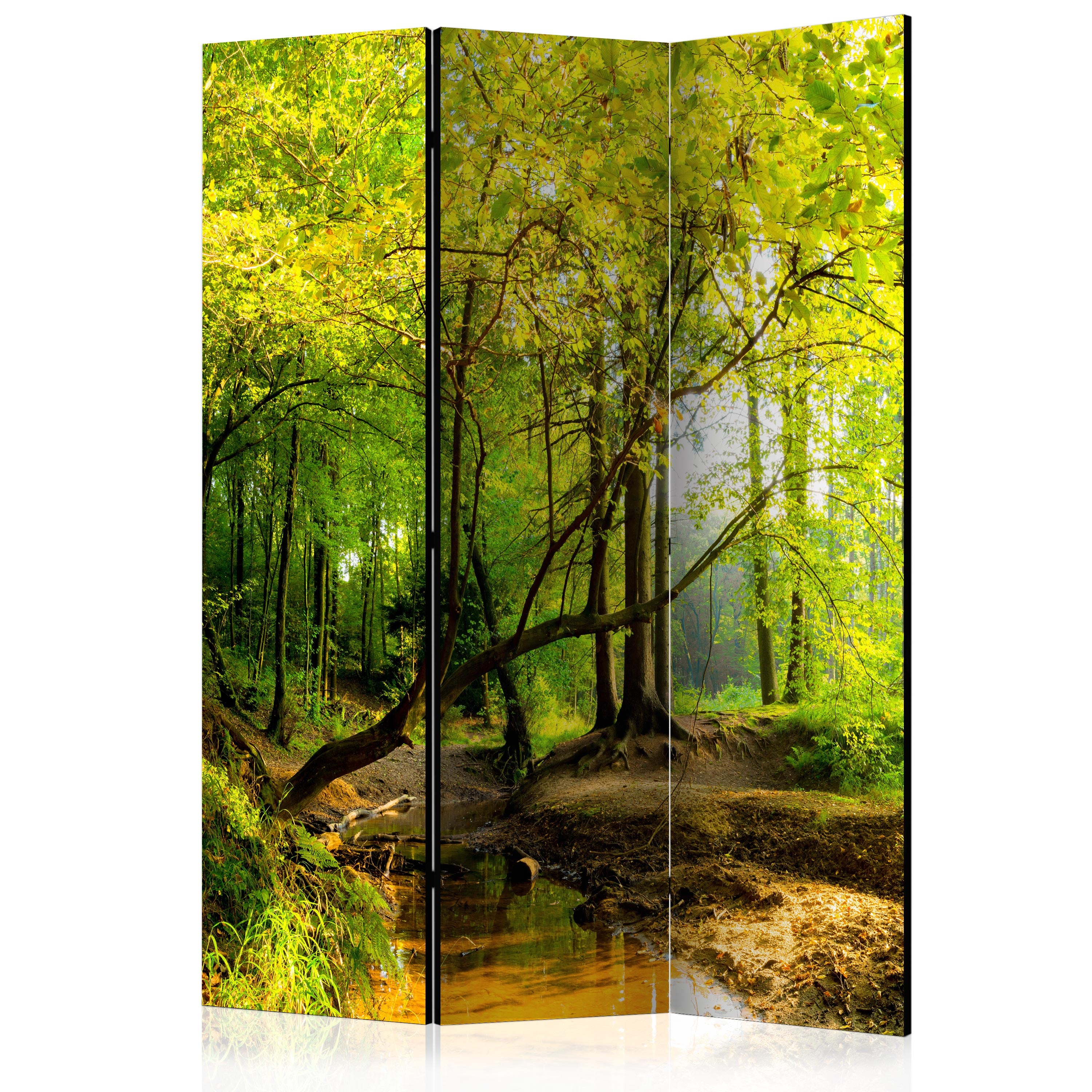 Forest Clearing Landscape 3-Panel Room Divider
