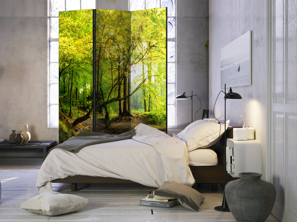 Forest Clearing Landscape 3-Panel Room Divider