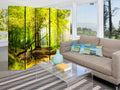 Forest Clearing Landscape 5-Panel Room Divider