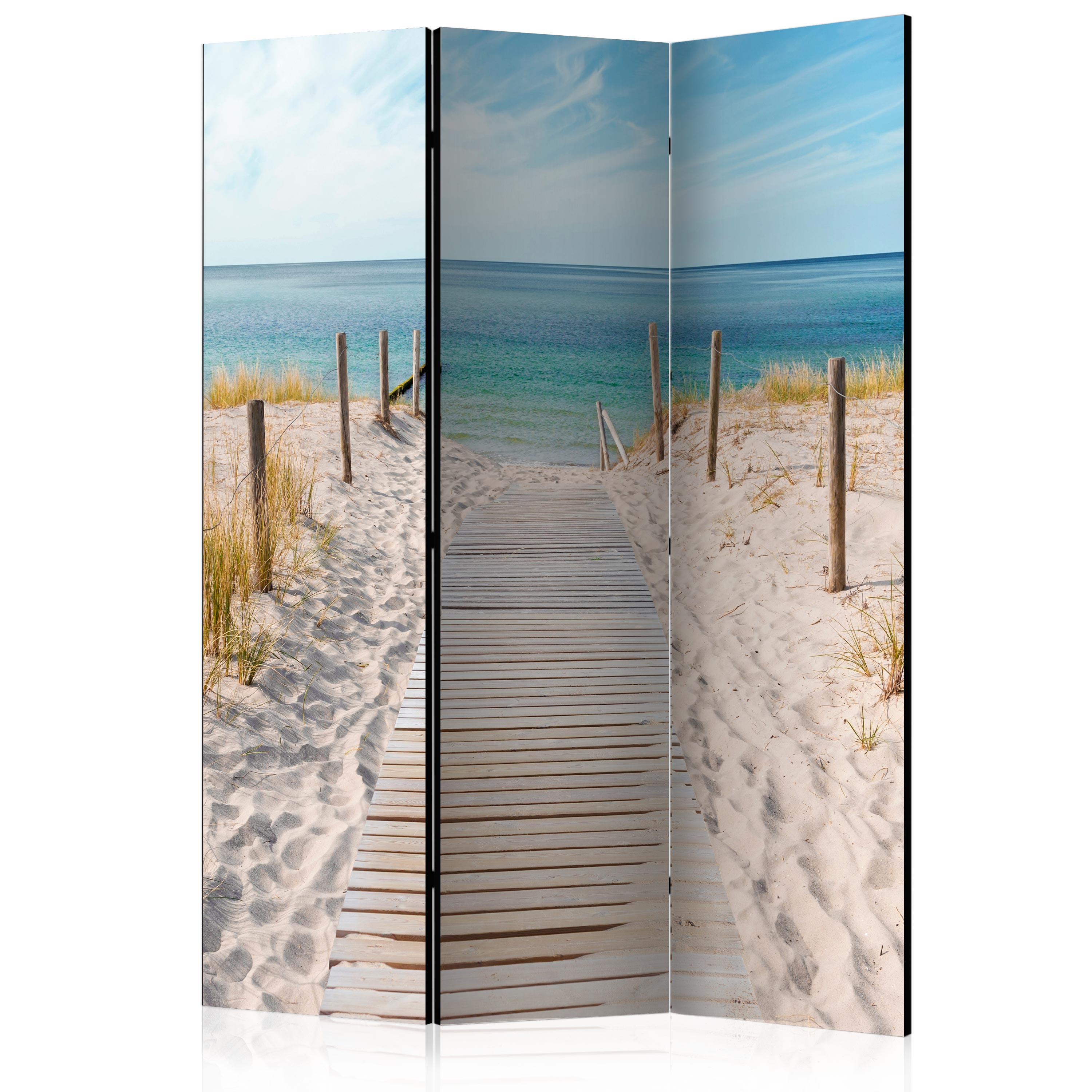 Seaside Holiday Landscape 3-Panel Room Divider