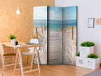 Seaside Holiday Landscape 3-Panel Room Divider