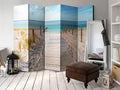 Seaside Holiday Landscape 5-Panel Room Divider