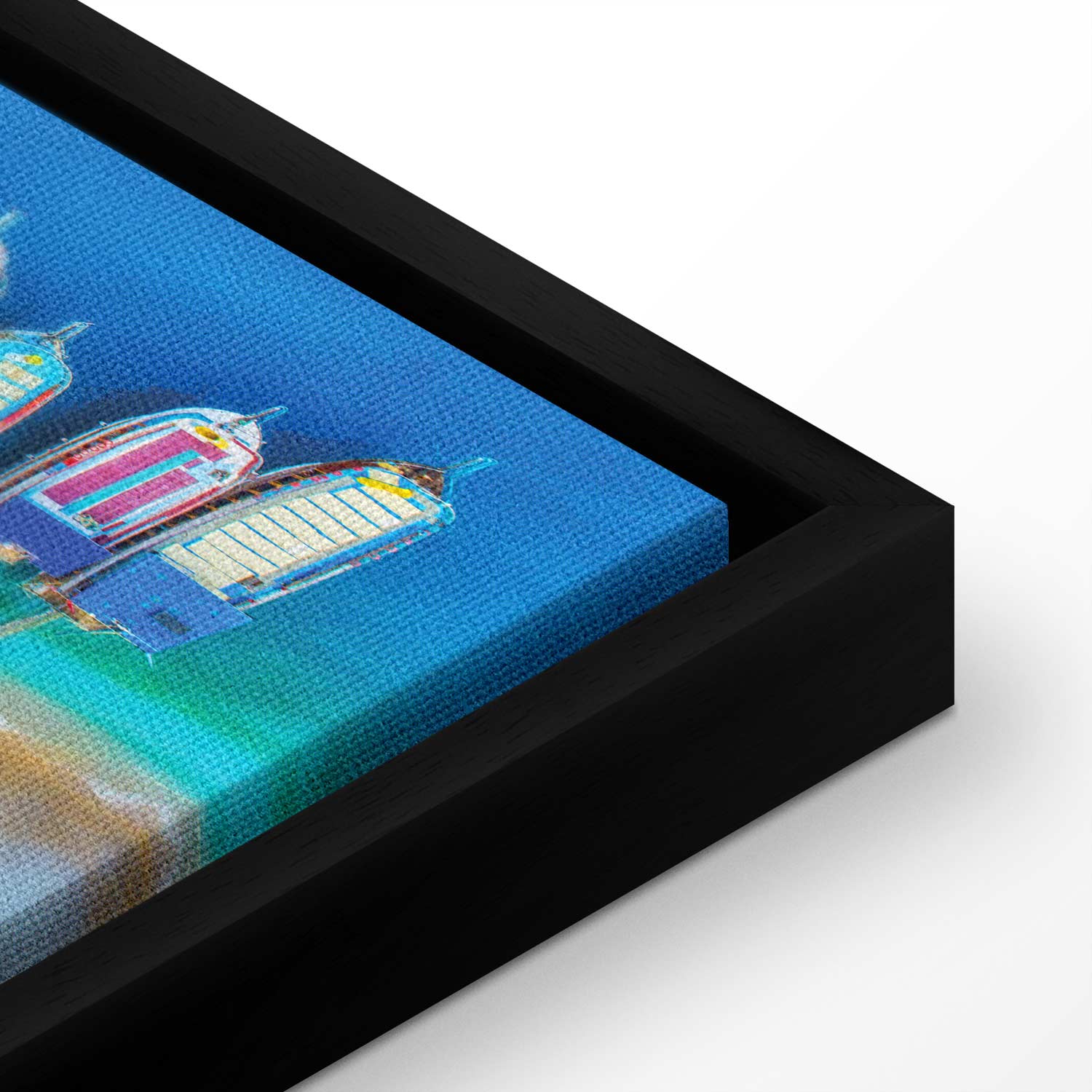 Colourful Boats Sea Canvas Print