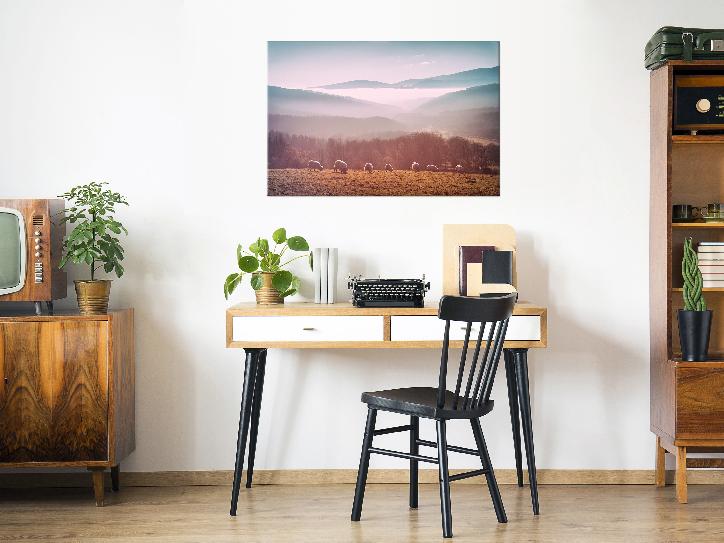 Canvas Print - Sheep in Mountain Landscape (1-part) - Animals in Nature