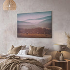 Sheep Mountain Landscape Rustic Canvas Print