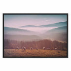 Sheep Mountain Landscape Rustic Canvas Print