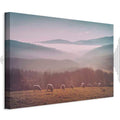 Sheep Mountain Landscape Rustic Canvas Print