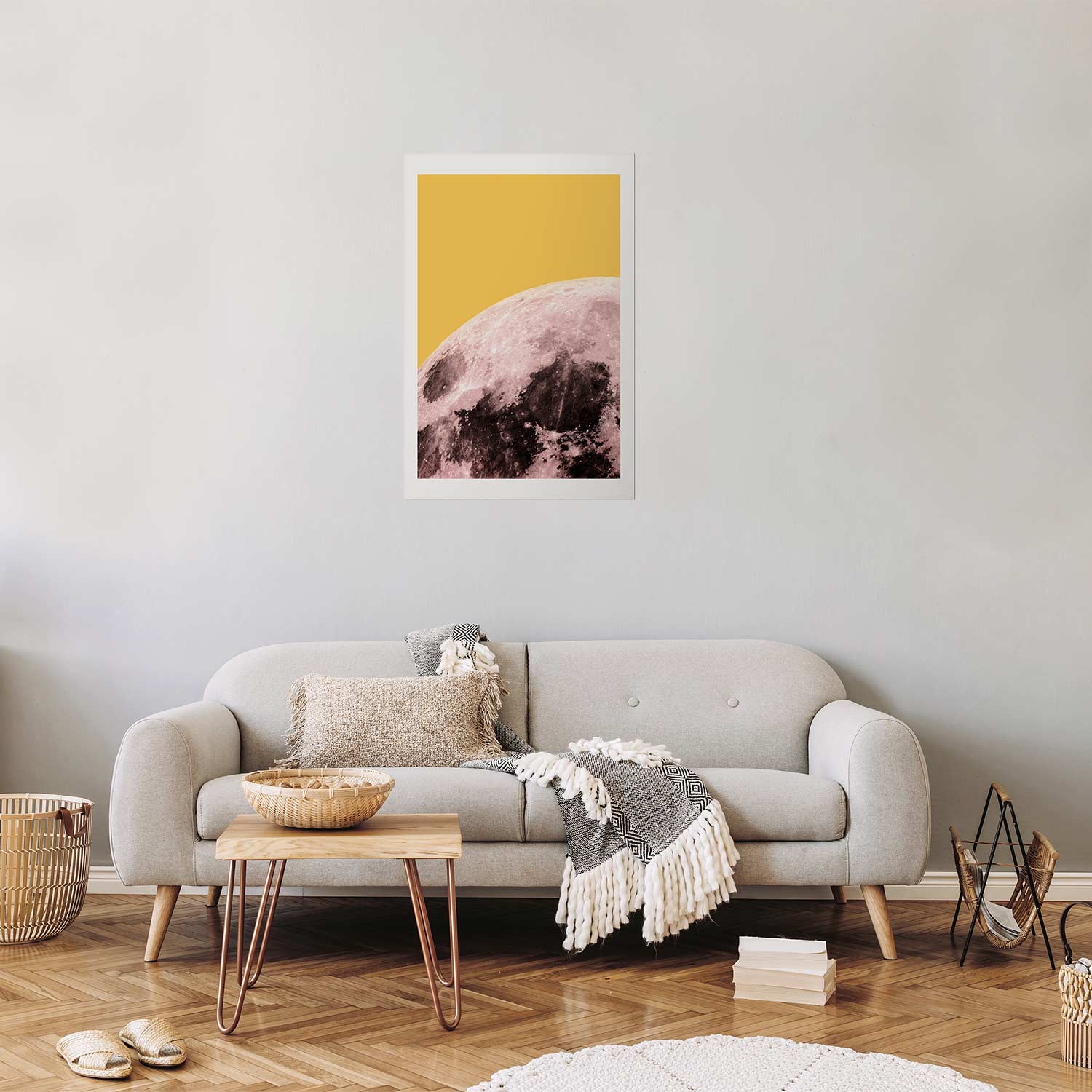 Sunny Moon Landscape Poster