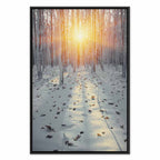 Winter Forest Landscape Vertical Canvas Print