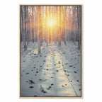 Winter Forest Landscape Vertical Canvas Print