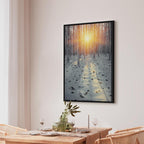 Winter Forest Landscape Vertical Canvas Print