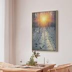 Winter Forest Landscape Vertical Canvas Print