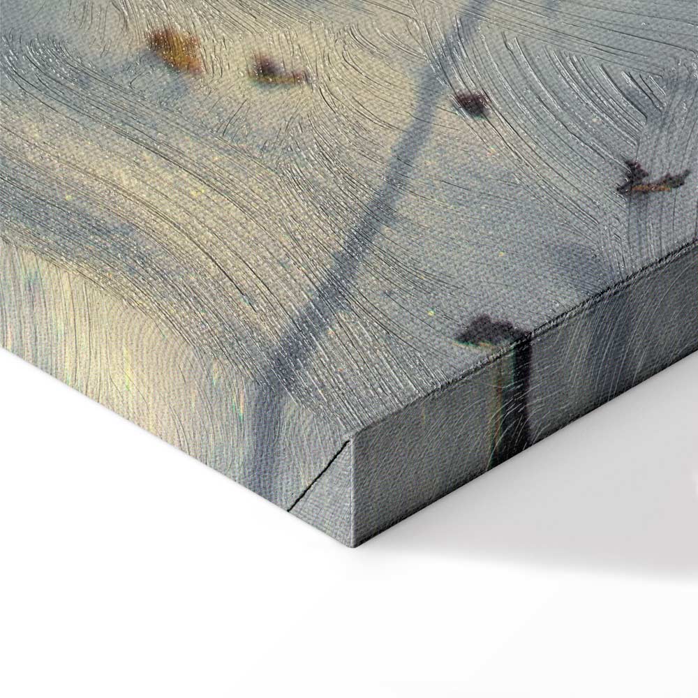 Winter Forest Landscape Vertical Canvas Print