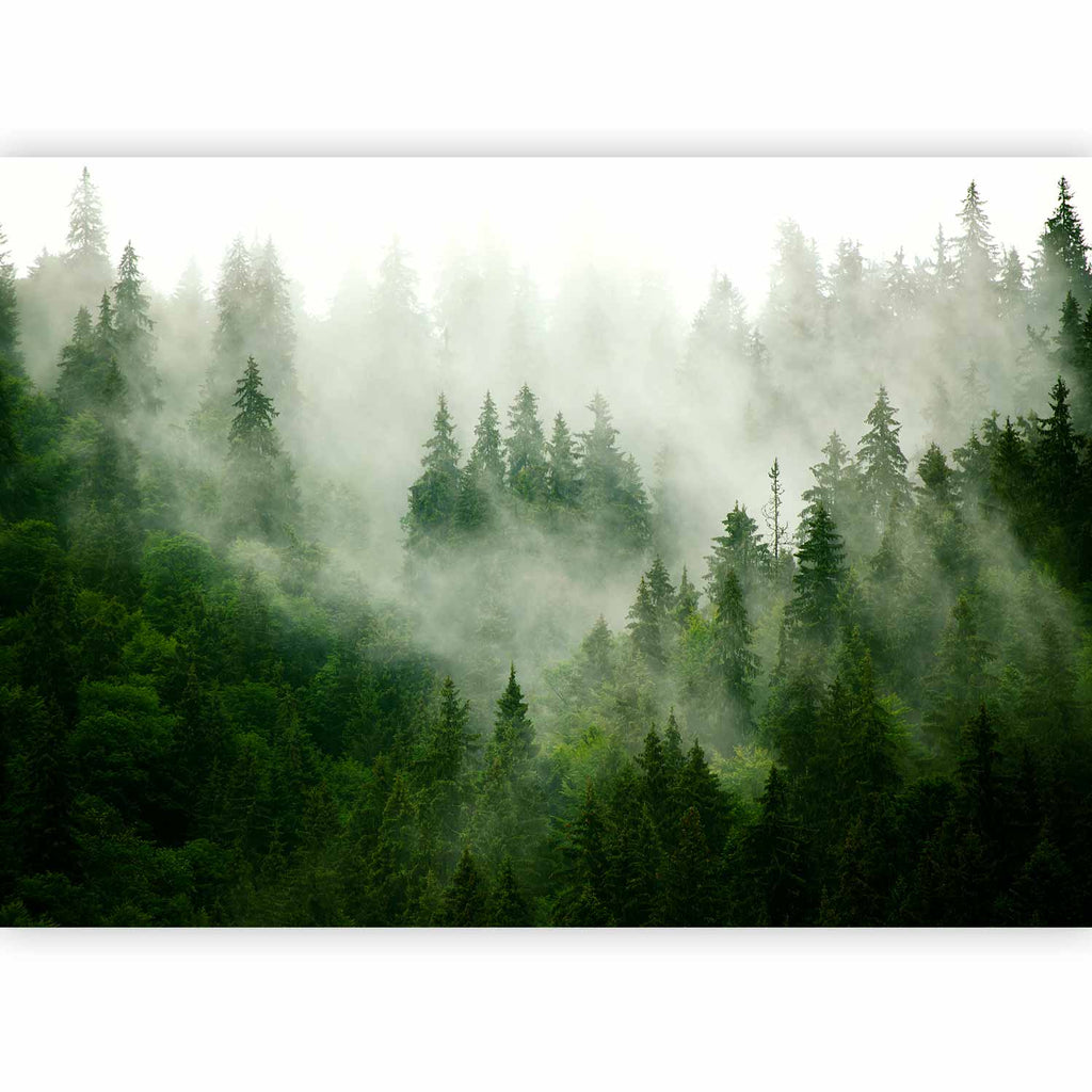 Mountain Forest Green Wall Mural