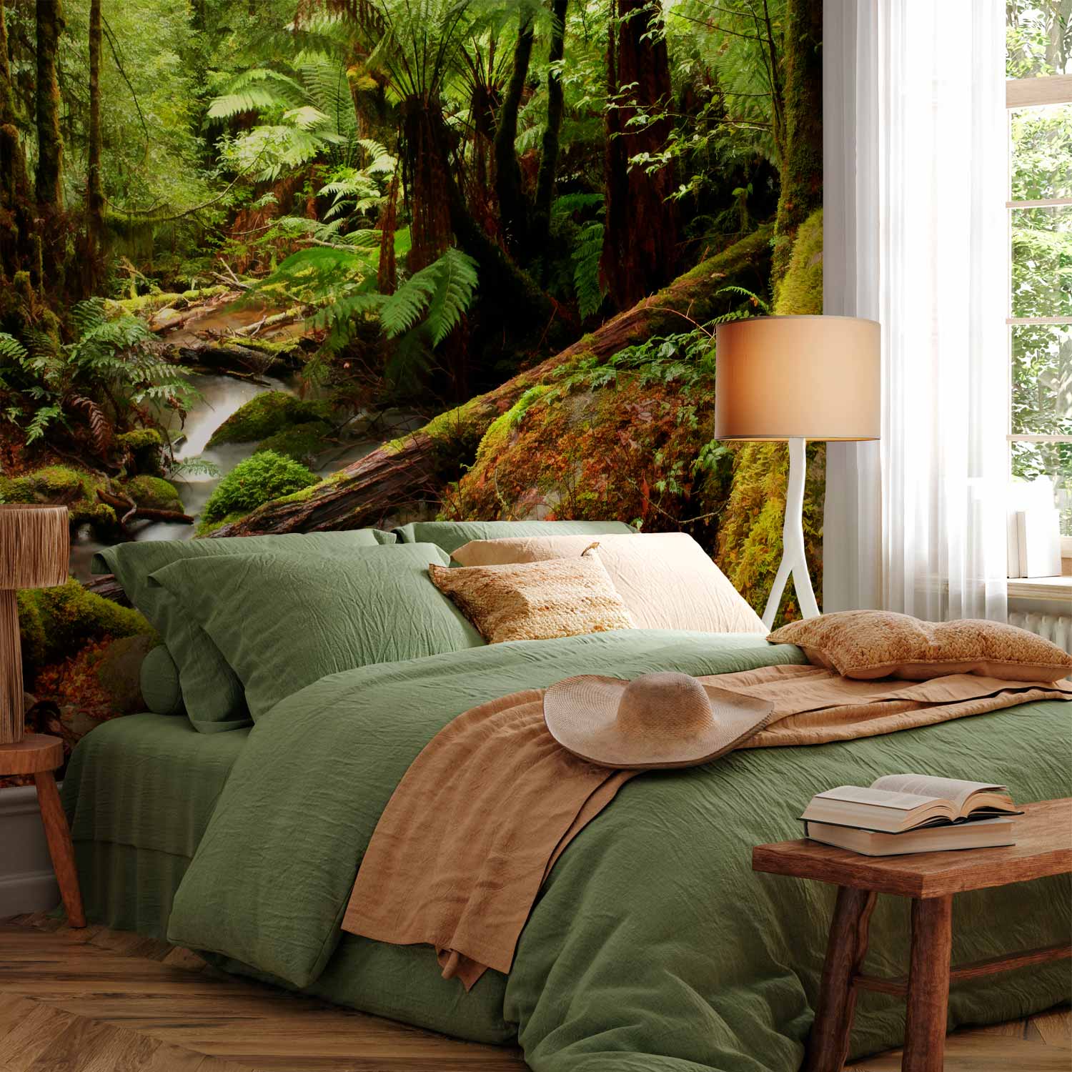 Forest Brook Waterfall Landscape Wall Mural