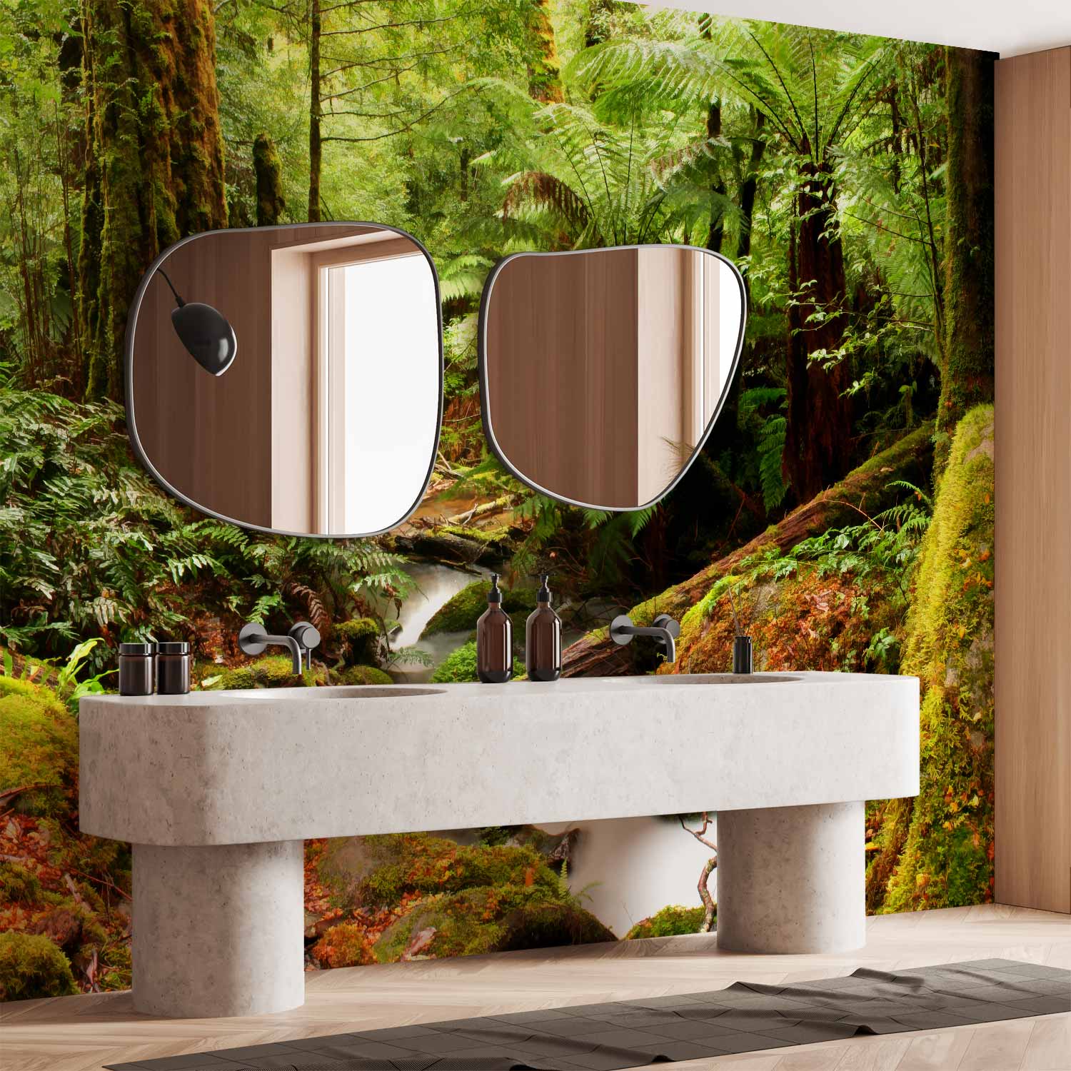 Forest Brook Waterfall Landscape Wall Mural