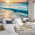 Seashore Waves Colourful Wall Mural