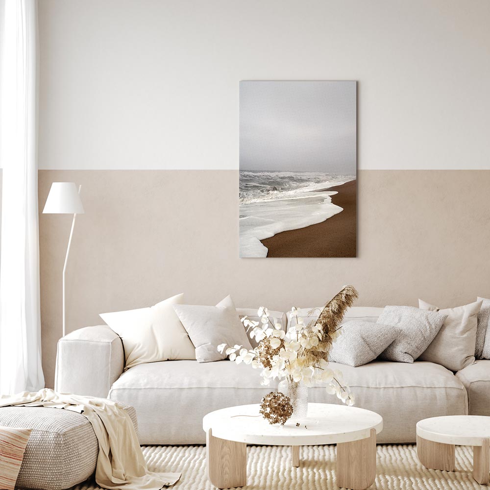 Autumn Sea Shore Landscape Canvas Print