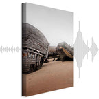 Abandoned Cutters Coastal Retro Canvas Print