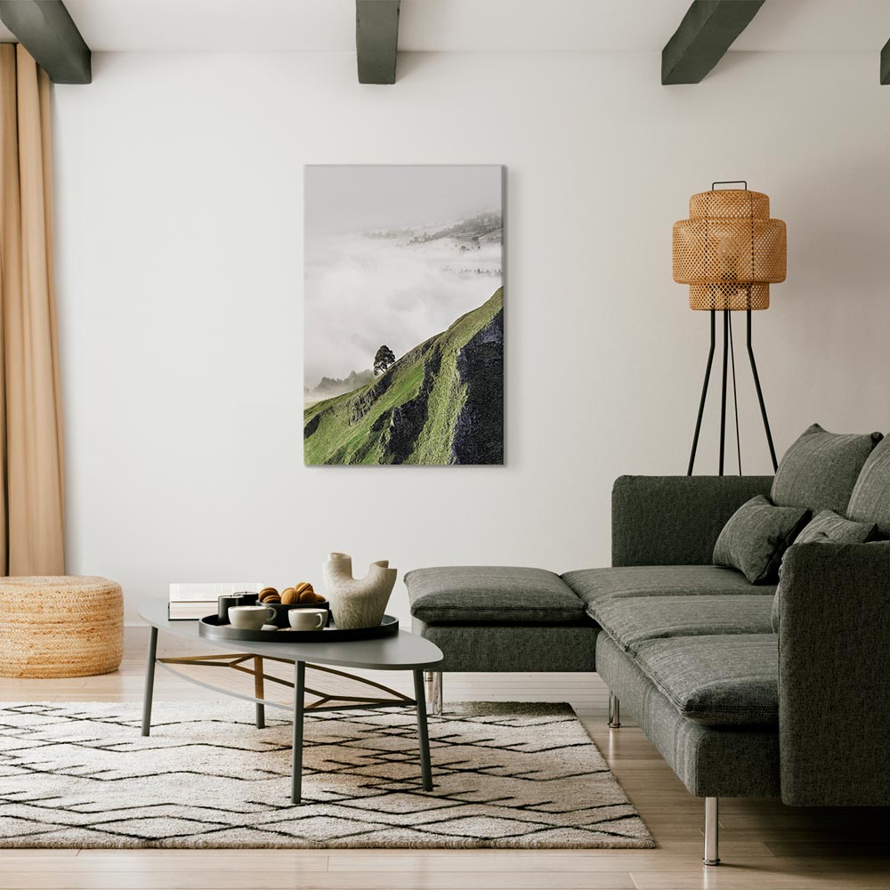 Tree Above Clouds Landscape Canvas Print