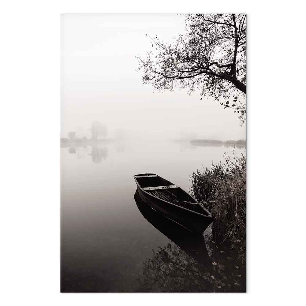 Lakeside Tree Haven Landscape Canvas Print