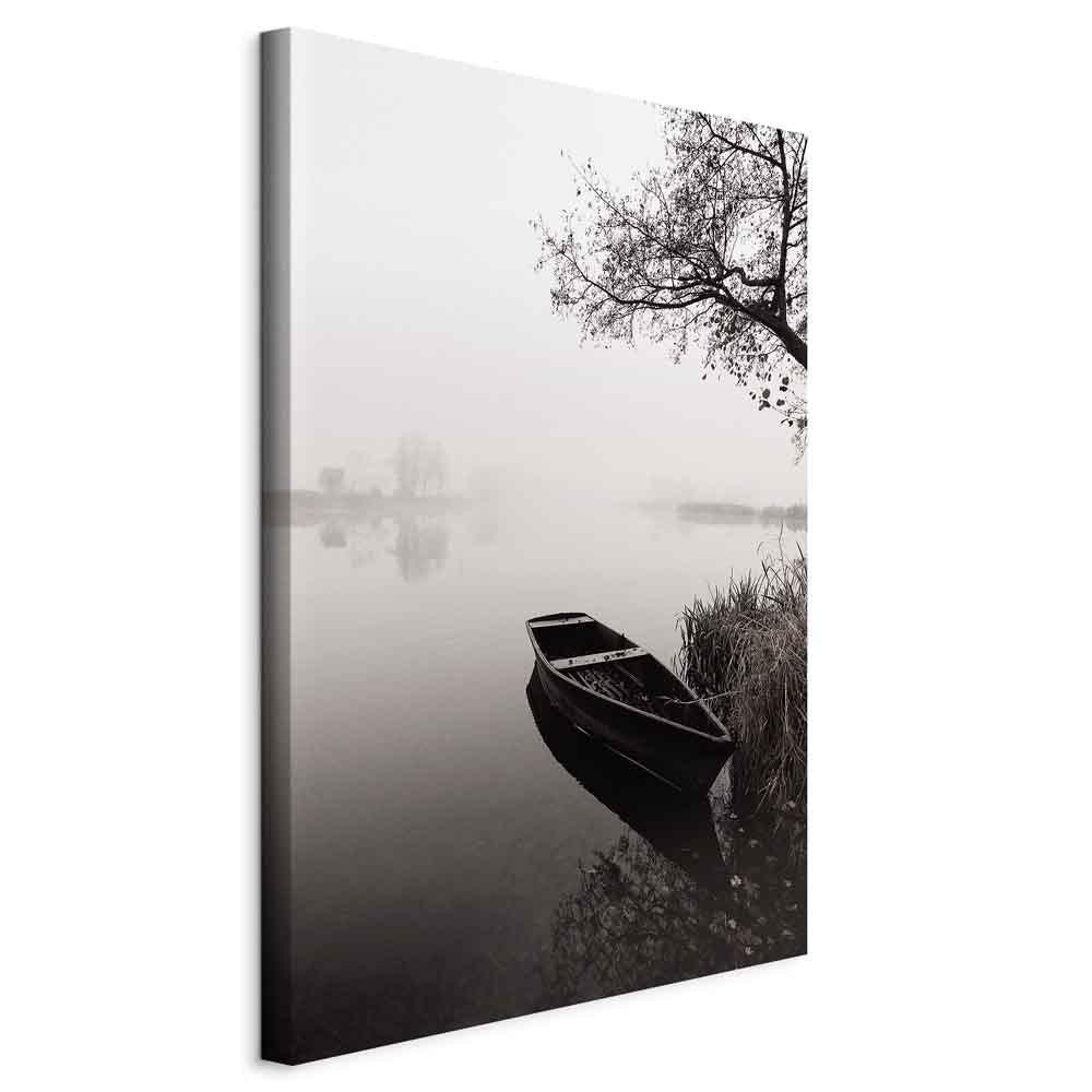 Lakeside Tree Haven Landscape Canvas Print