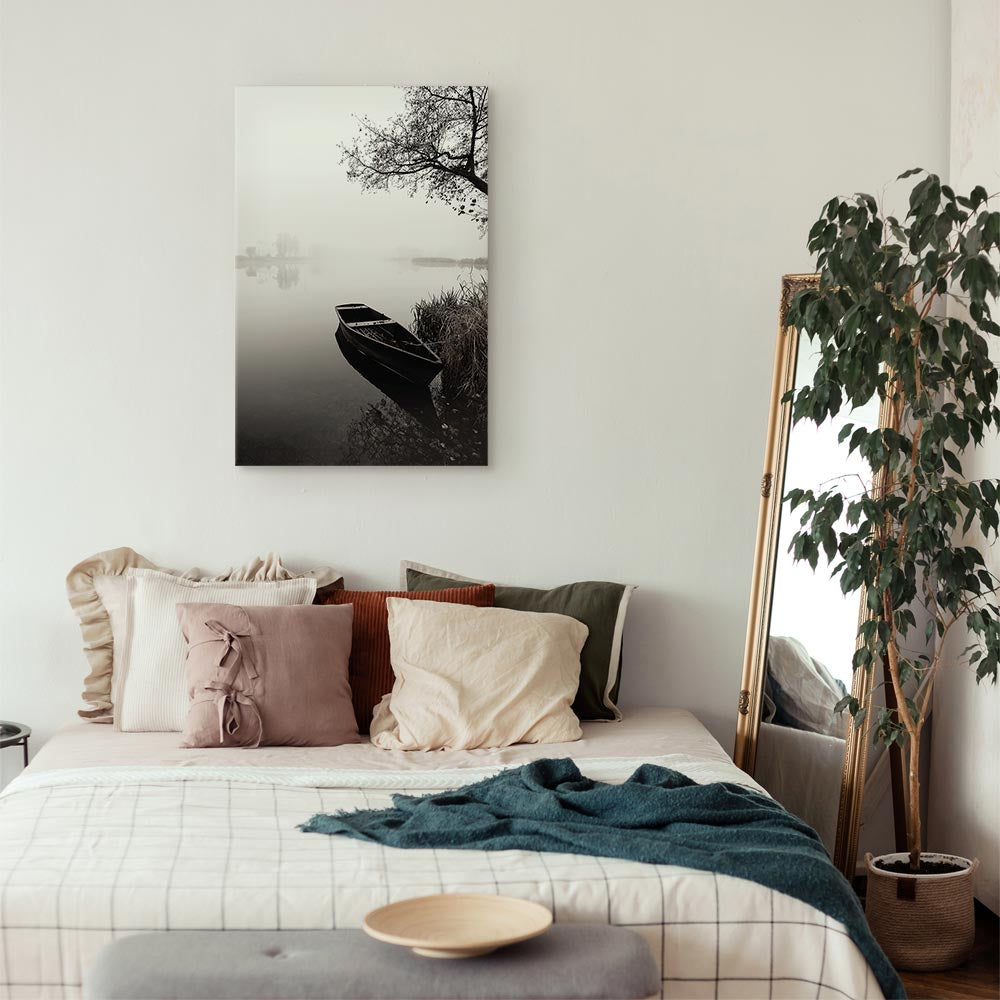 Lakeside Tree Haven Landscape Canvas Print