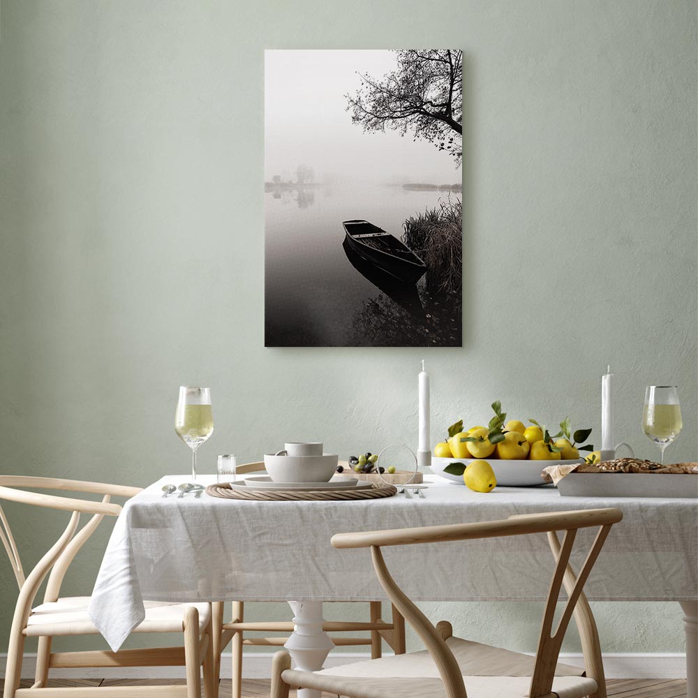 Lakeside Tree Haven Landscape Canvas Print
