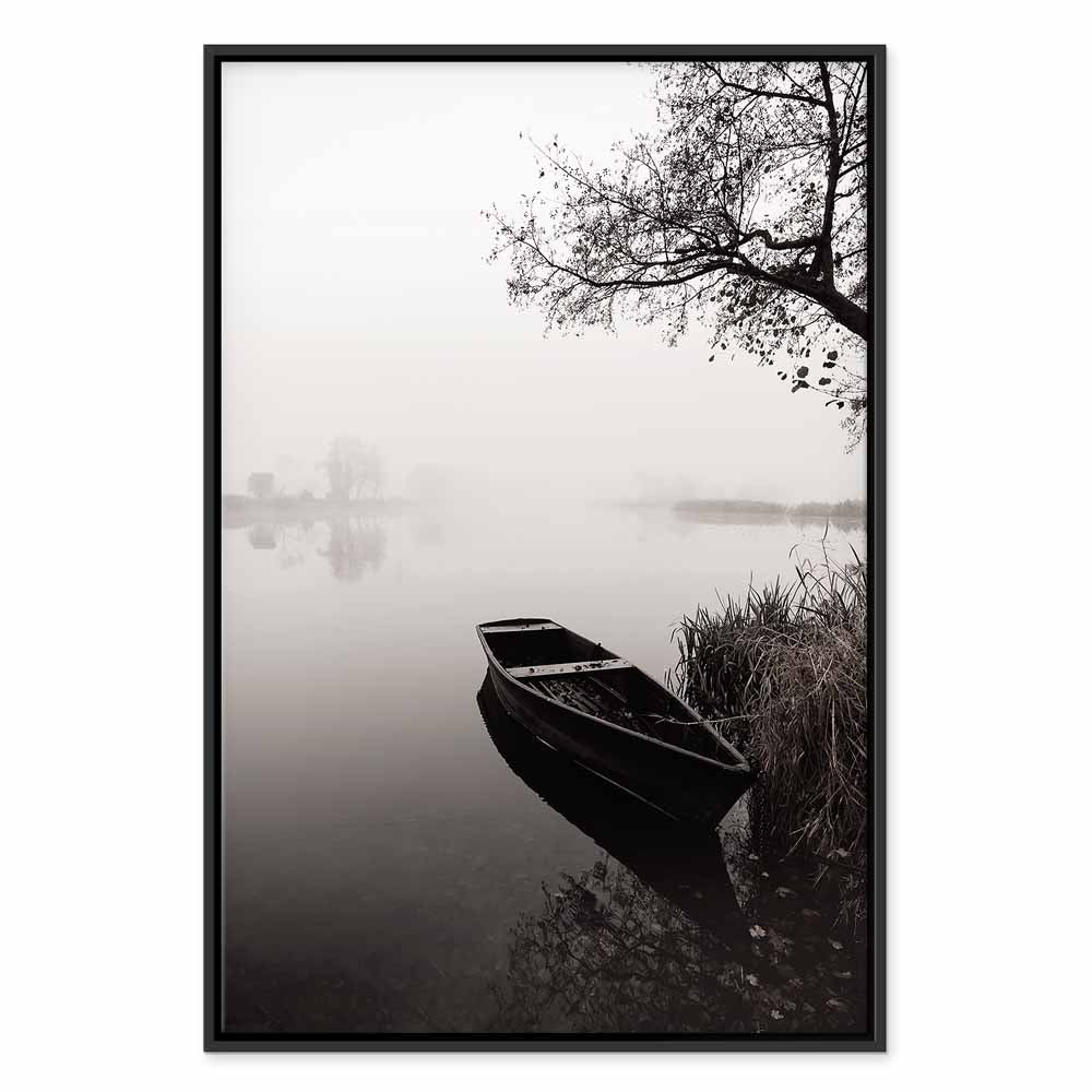 Lakeside Tree Haven Landscape Canvas Print