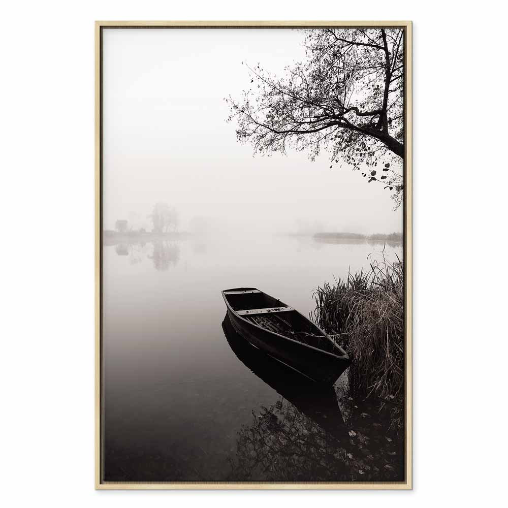 Lakeside Tree Haven Landscape Canvas Print