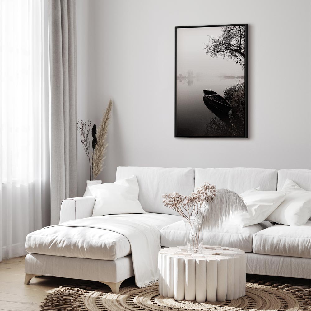 Lakeside Tree Haven Landscape Canvas Print