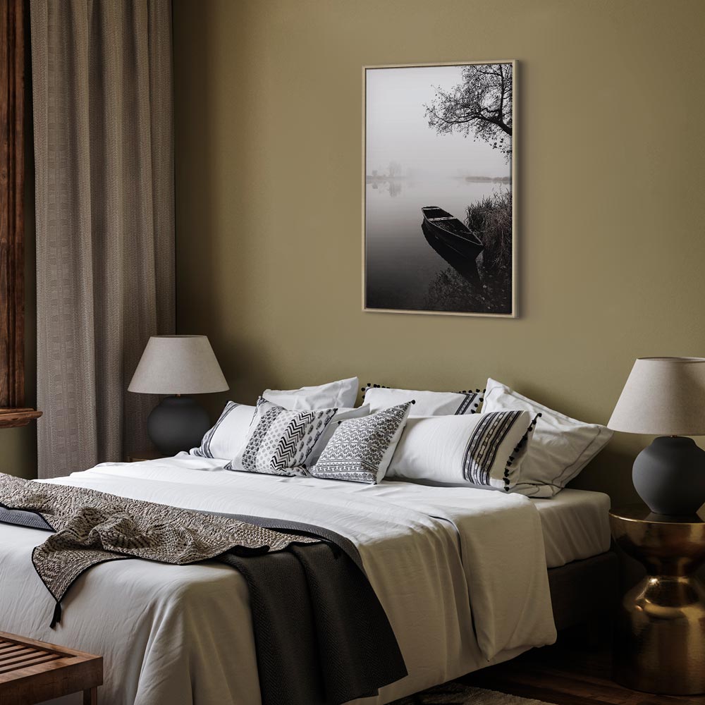 Lakeside Tree Haven Landscape Canvas Print