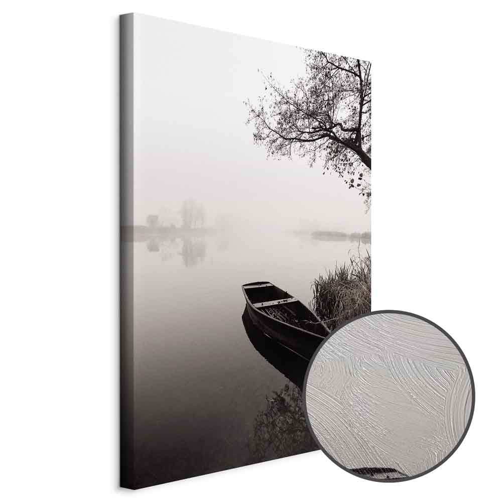 Lakeside Tree Haven Landscape Canvas Print