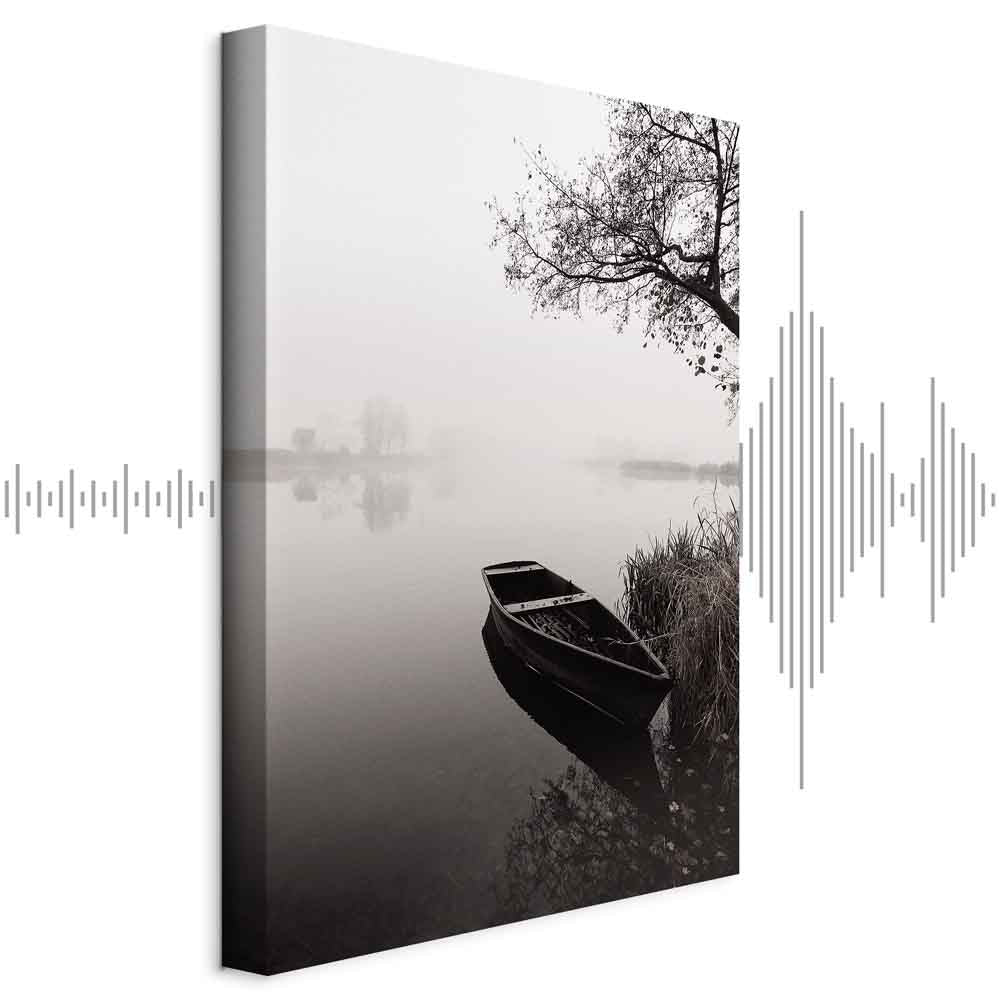 Lakeside Tree Haven Landscape Canvas Print