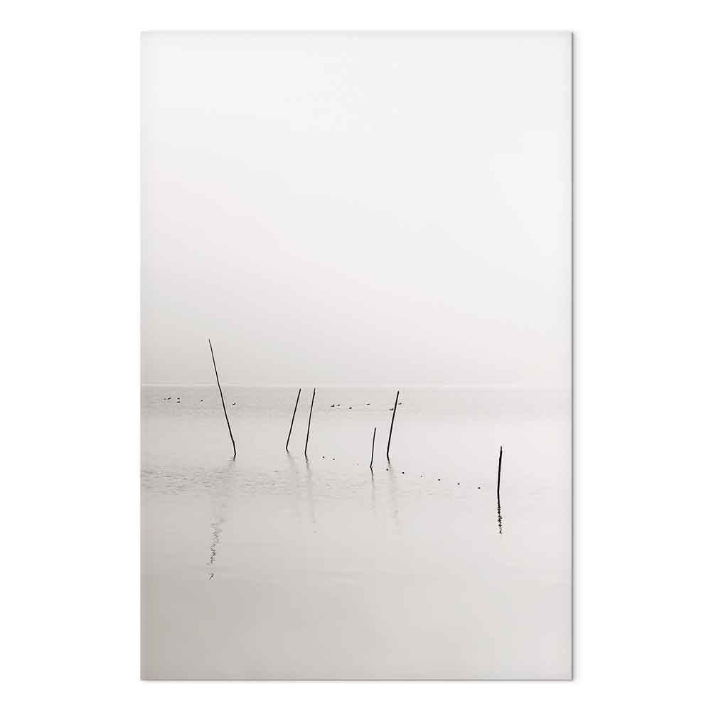 Misty Coastal Trail Vertical Canvas Print