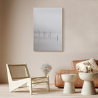 Misty Coastal Trail Vertical Canvas Print