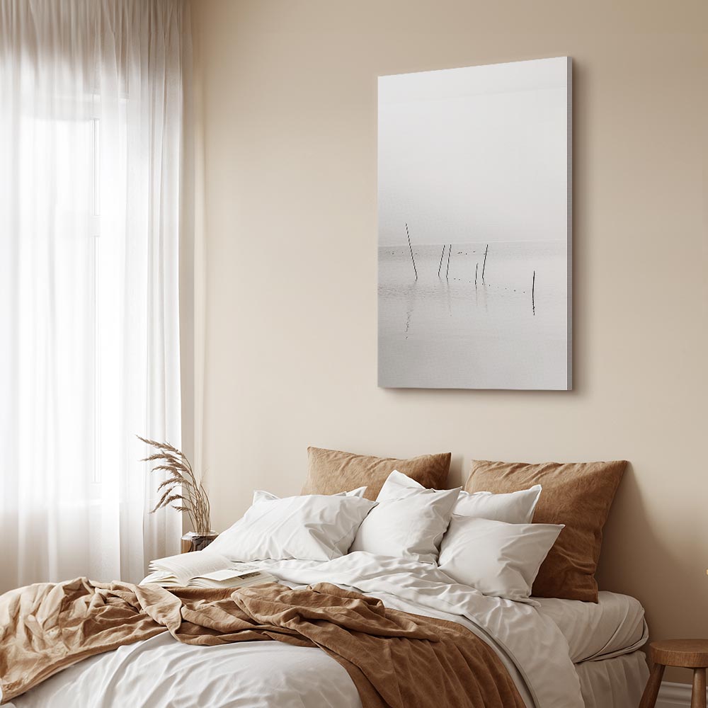 Misty Coastal Trail Vertical Canvas Print