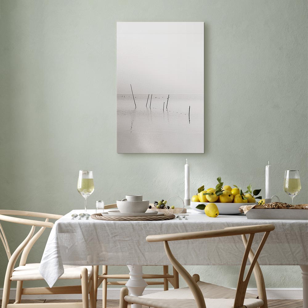 Misty Coastal Trail Vertical Canvas Print