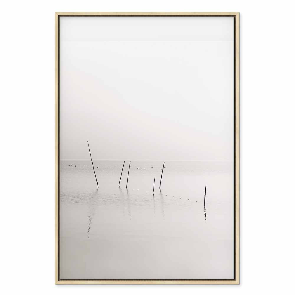 Misty Coastal Trail Vertical Canvas Print