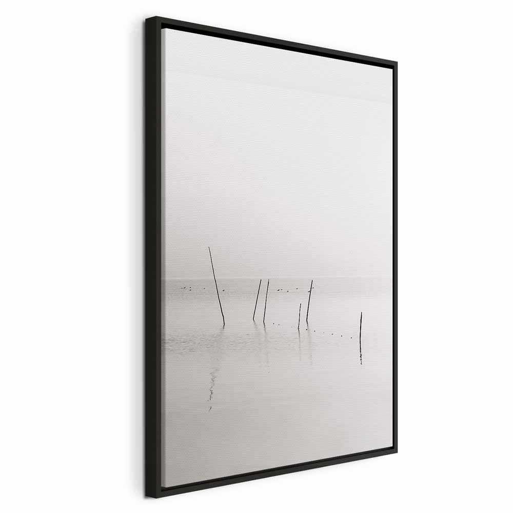 Misty Coastal Trail Vertical Canvas Print