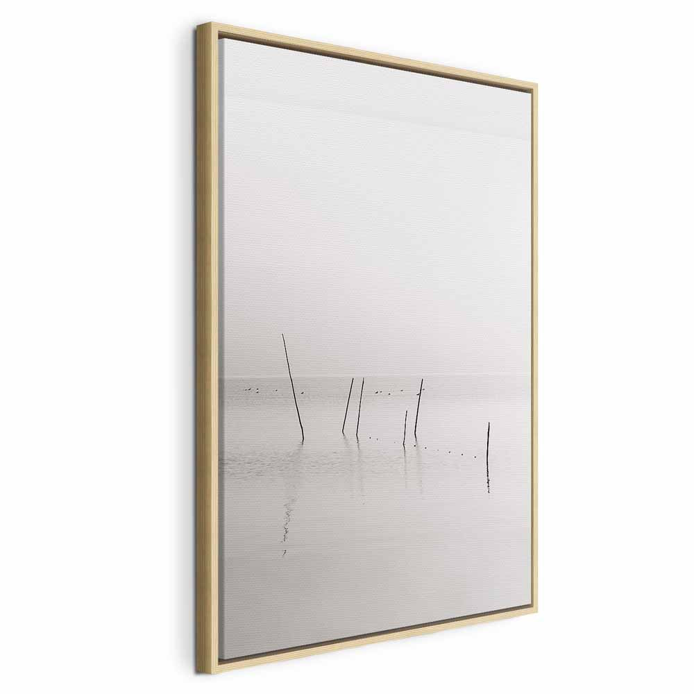 Misty Coastal Trail Vertical Canvas Print