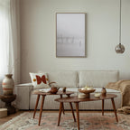 Misty Coastal Trail Vertical Canvas Print